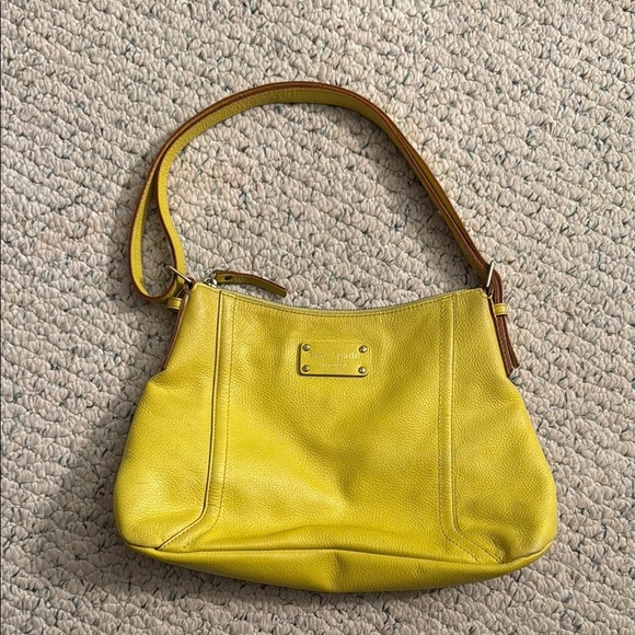 kate spade Handbags - Kate Spade Neon Green Leather Shoulder Bag